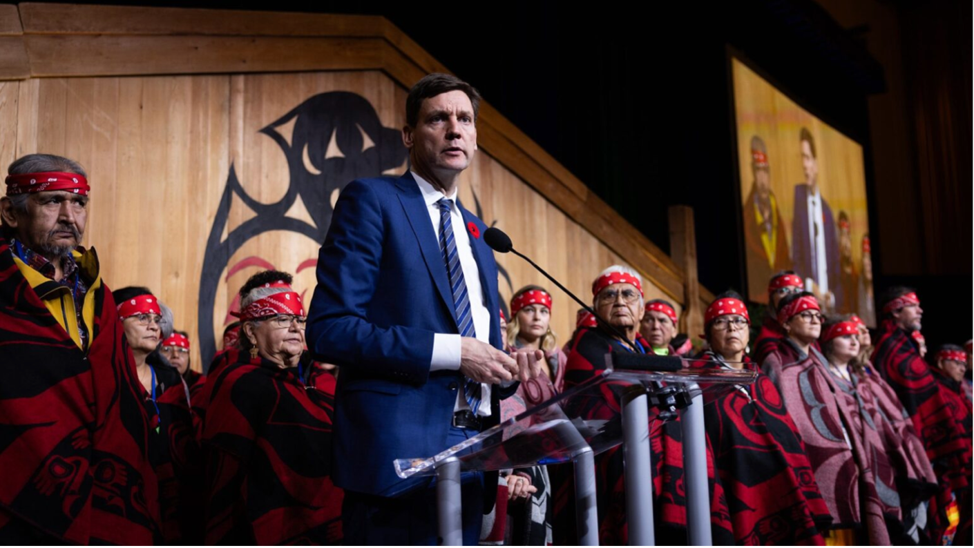B.C. Premiere David Eby spoke at B.C. Cabinet and First Nation Leaders' Gathering in Vancouver, Nov. 4, 2025 | B.C. government photo