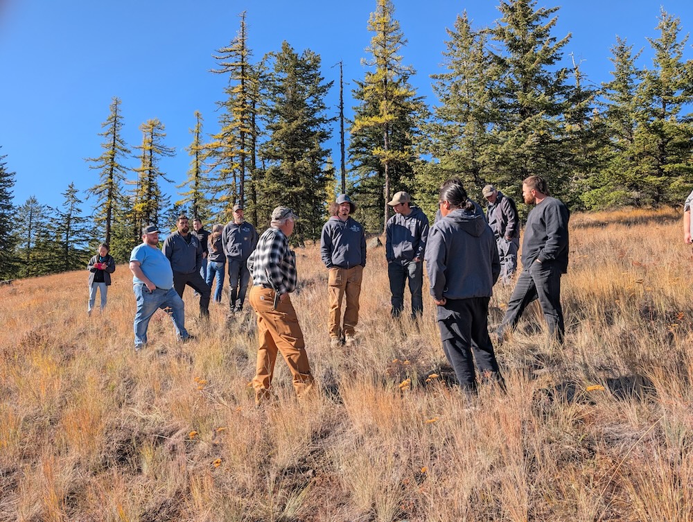 Members of WHY Resources, Osoyoos Indian Band and Skemxist Solutions on Record Ridge, where a magnesium mine is proposed. | WHY Resources