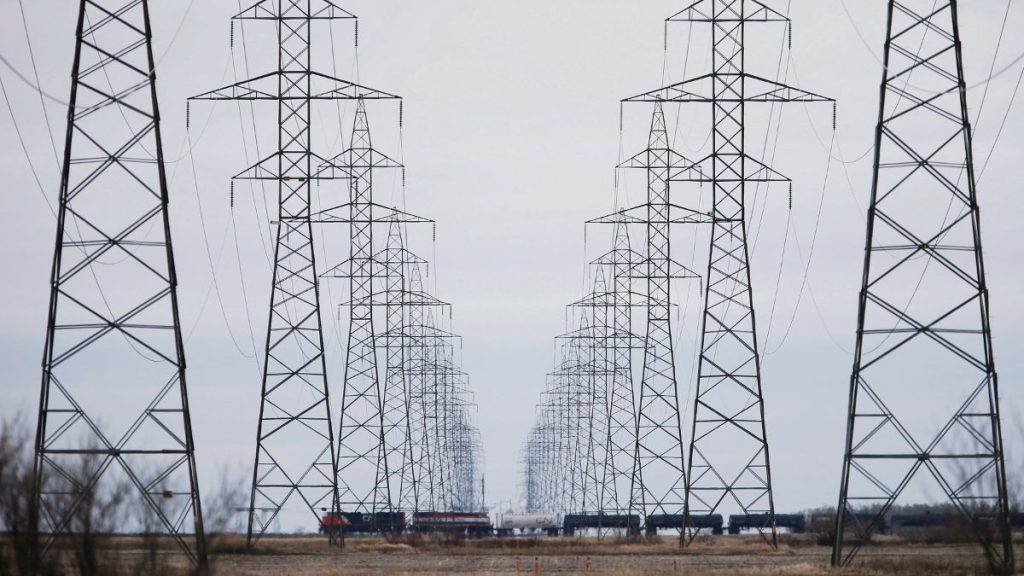 Severe drought in Western Canada is putting pressure on hydroelectricity generation, forcing two hydro-rich provinces to import power from other jurisdictions due to low reservoir levels. Manitoba Hydro power lines are photographed just outside Winnipeg, Monday, May 1, 2018. THE CANADIAN PRESS/John Woods