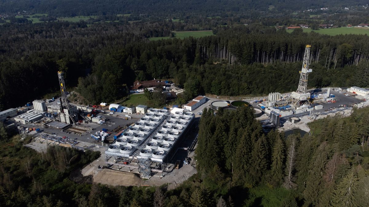 A geothermal site is under construction in Geretsried, Germany, Thursday, Sept. 19, 2024. (AP Photo/Matthias Schrader)